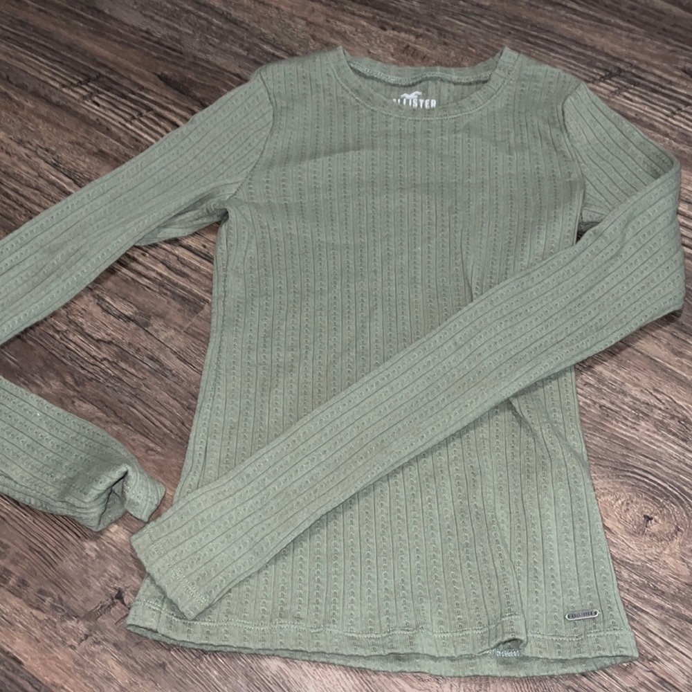 Olive green long sleeve shirt